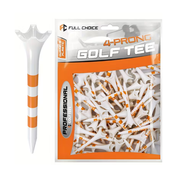 60 pack of 70mm red extra thick plastic golf tees with durable reinforced design