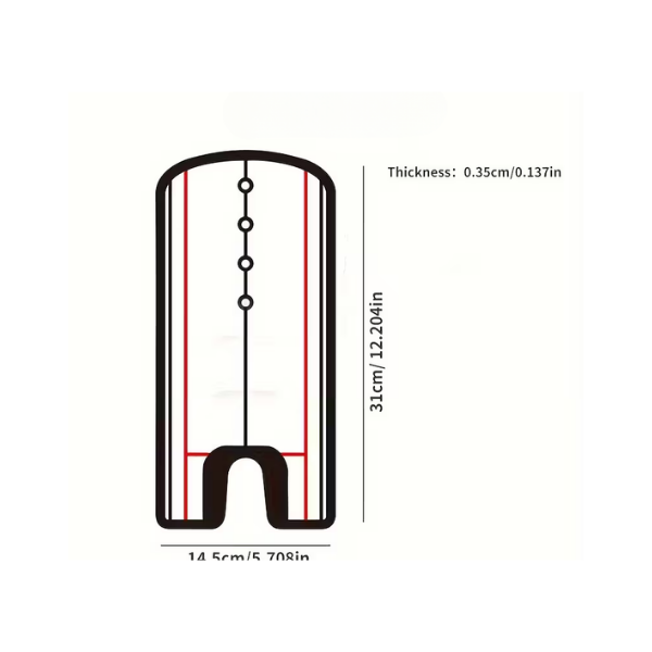 Premium acrylic golf swing trainer mirror with dimensions for practice setup