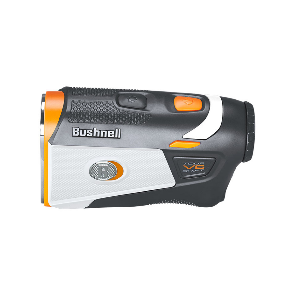 Bushnell Tour V6 Shift Rangefinder side profile showing ergonomic grip
