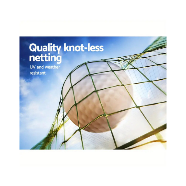 Embrace 3m golf practice cage with ball striking into net