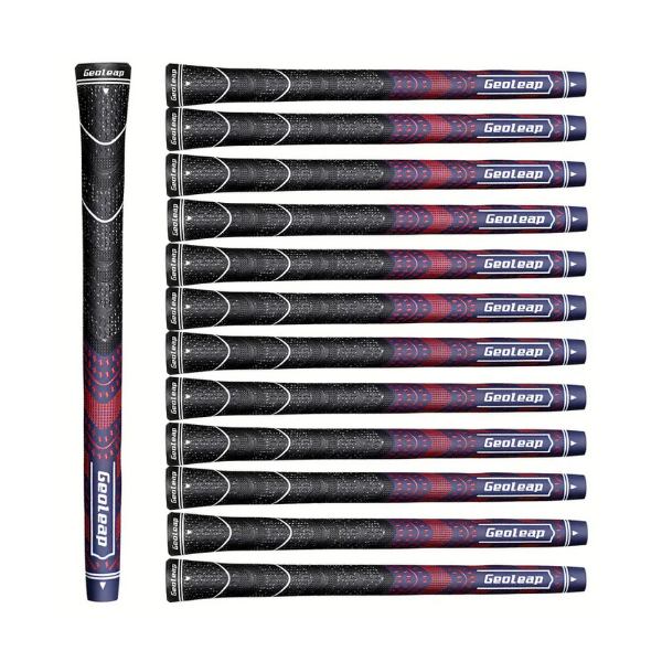 Navy blue Geoleap golf grips – hybrid cord rubber grips top view – Embrace Golf Australia