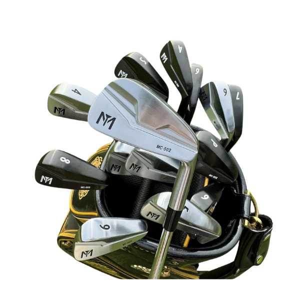 MC502 7-piece golf irons in golf bag – NS950 stiff shafts – Embrace Golf Australia