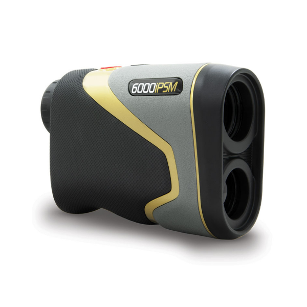 Sureshot Pinloc 6000iPSM rangefinder black and gold front angle view