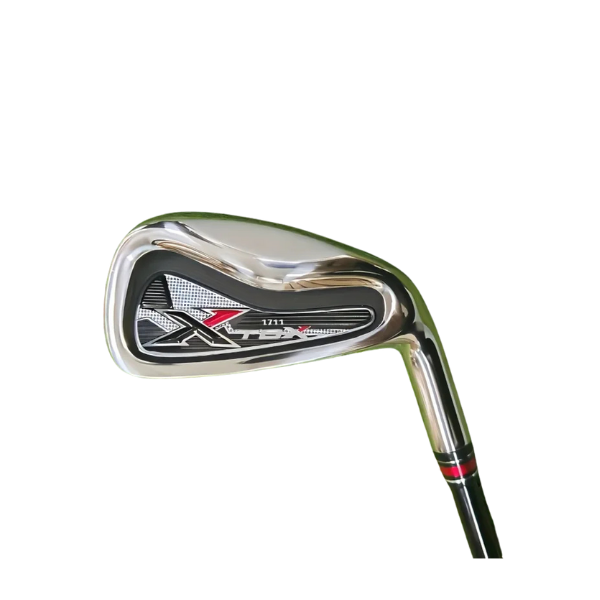 TDX X1711 single iron head side view – silvery white gloss finish – Embrace Golf Australia