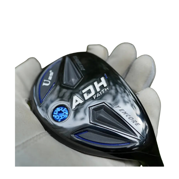 UT hybrid golf head bottom view – 244g balanced weight and loft markings – Embrace Golf Australia